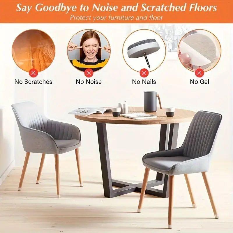 Chair Leg Protectors 24-Piece Set – Silent Gliding, No Scratching on the Floor